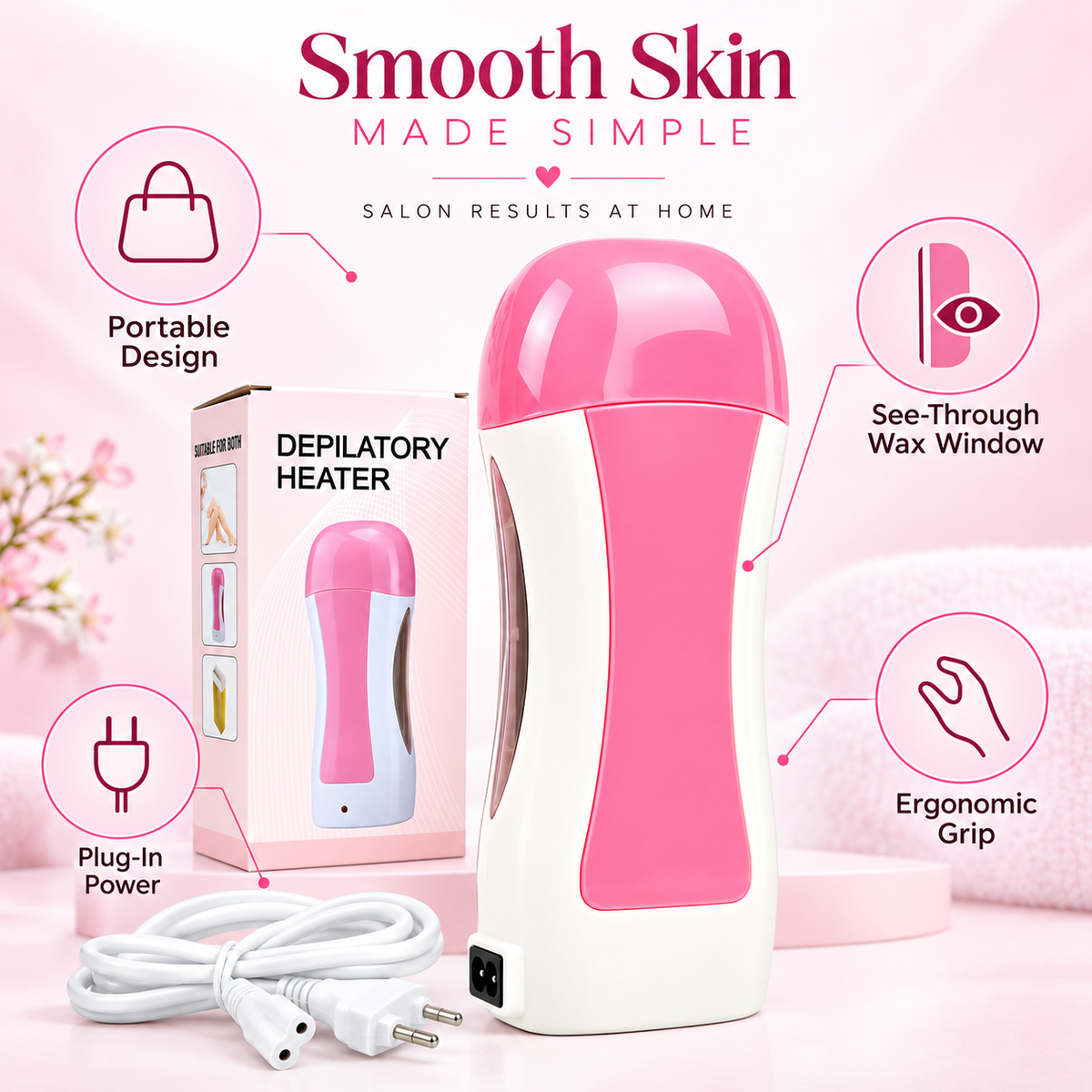 Depilatory Roll-On Wax Heater
